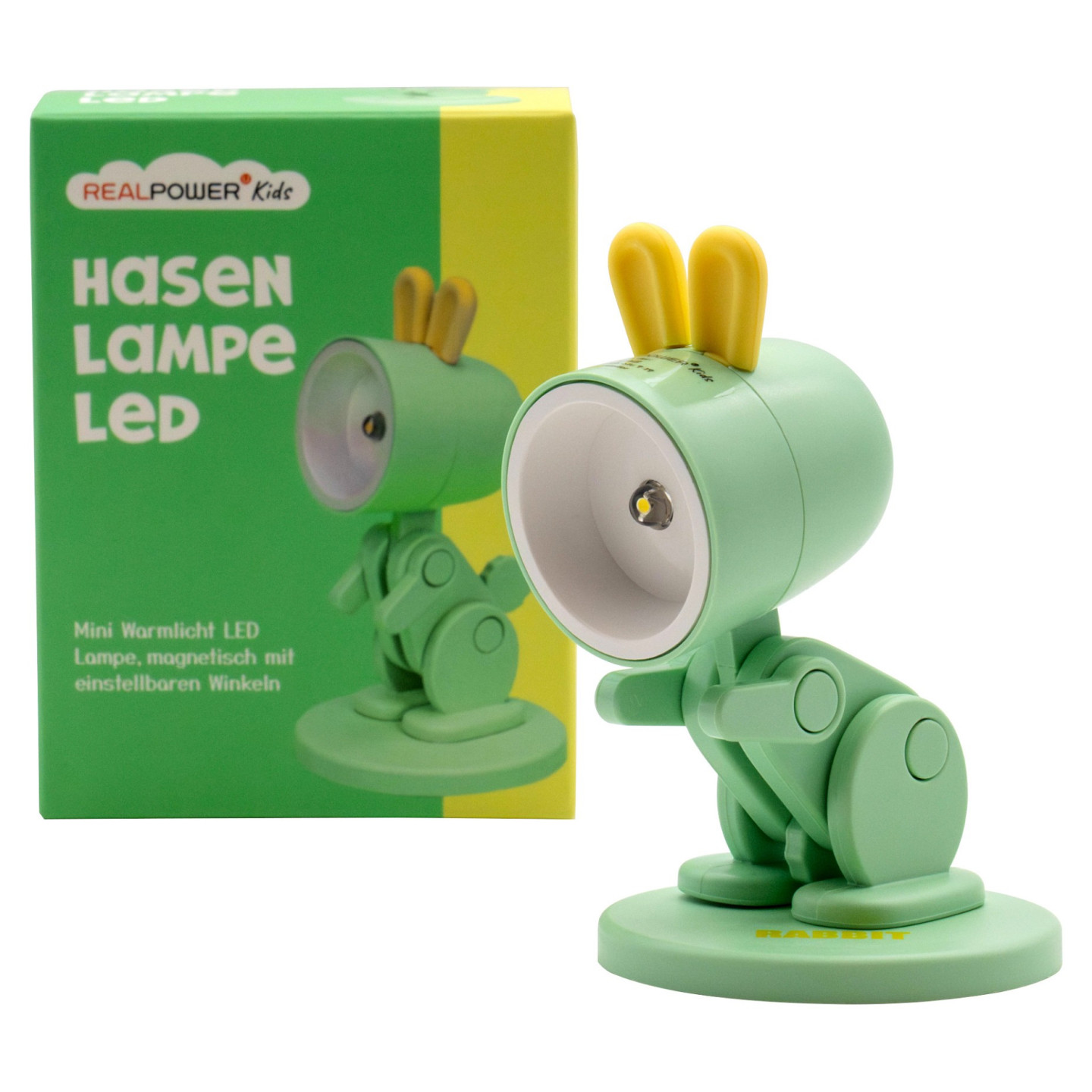 RealPower LED-Tier Taschenlampe Grenn rabbit mit Sockel — Buy in Cyprus with Fast Delivery