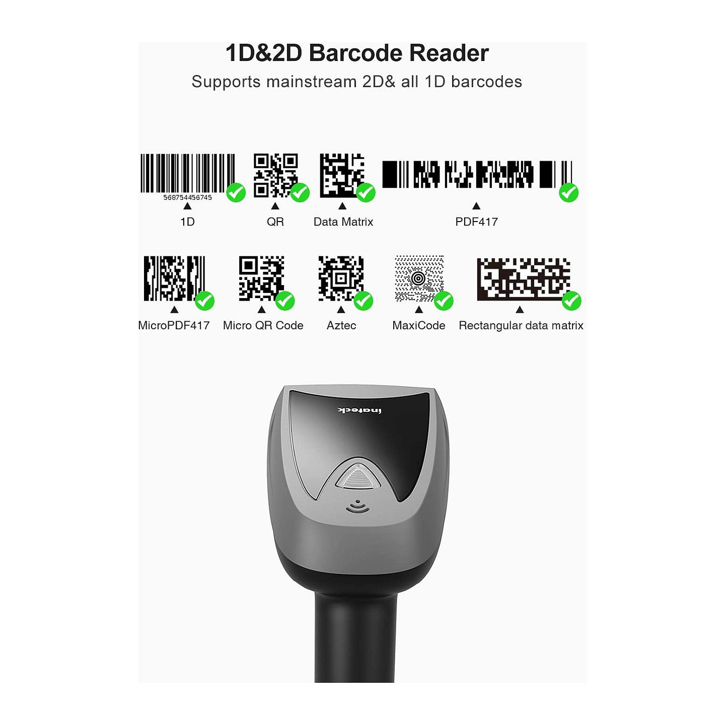 inateck Barcodescanner 52 black [BCST-52_black] — Buy in Cyprus with Fast Delivery