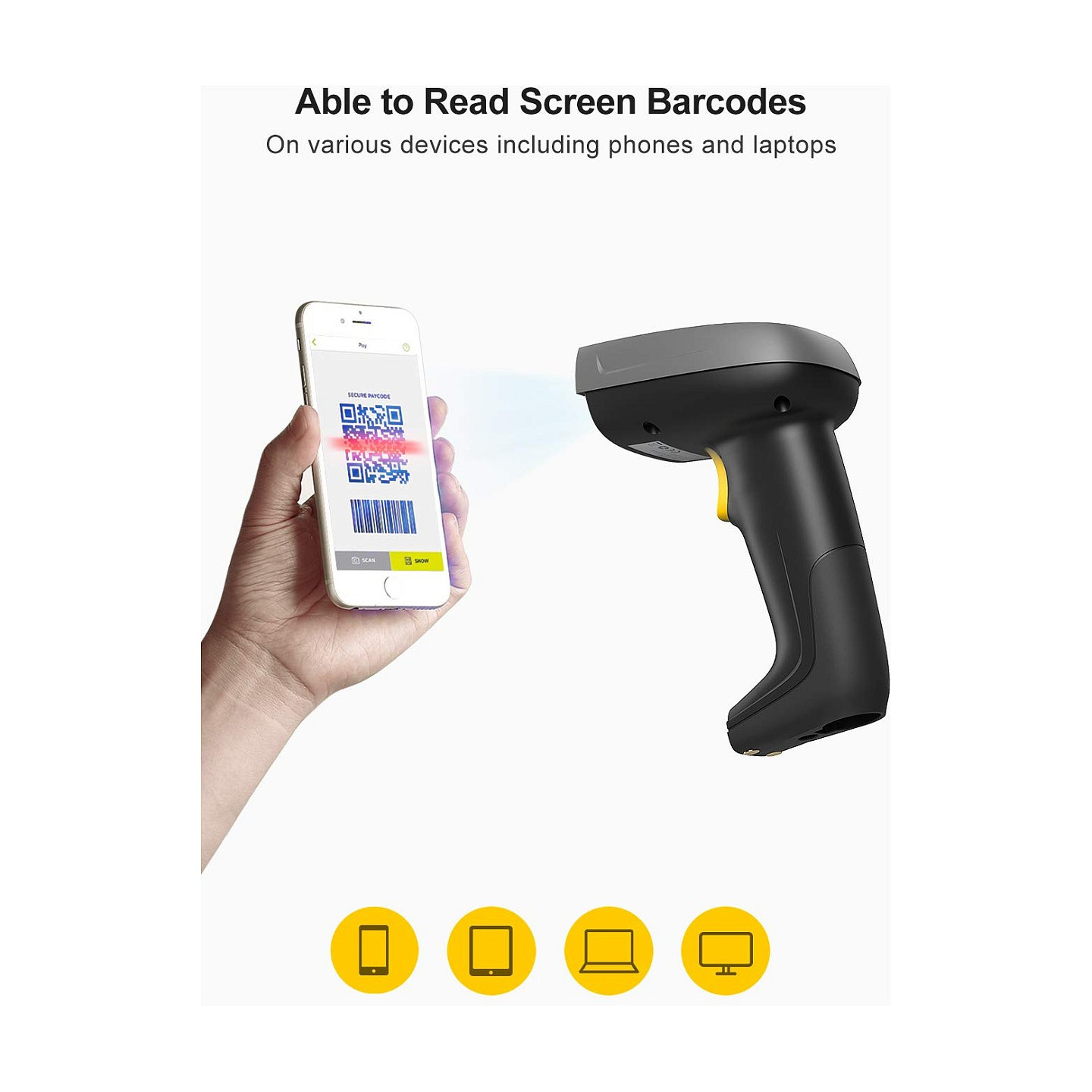 inateck Barcodescanner 52 black [BCST-52_black] — Buy in Cyprus with Fast Delivery