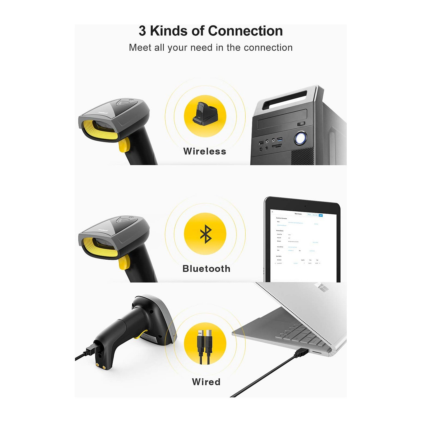 inateck Barcodescanner 52 black [BCST-52_black] — Buy in Cyprus with Fast Delivery