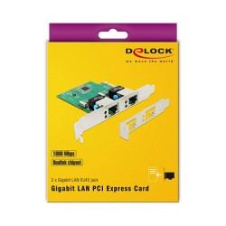 PCI Express x1 Netzwerkkarte Gigabit LAN 2 x RJ45 RTL8111 — Buy in Cyprus with Fast Delivery