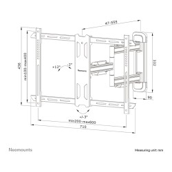 Wandhalterung. voll beweglich. für 40-70' Bildschirme 45KG WL40S-850BL16 Neomounts — Buy in Cyprus with Fast Delivery