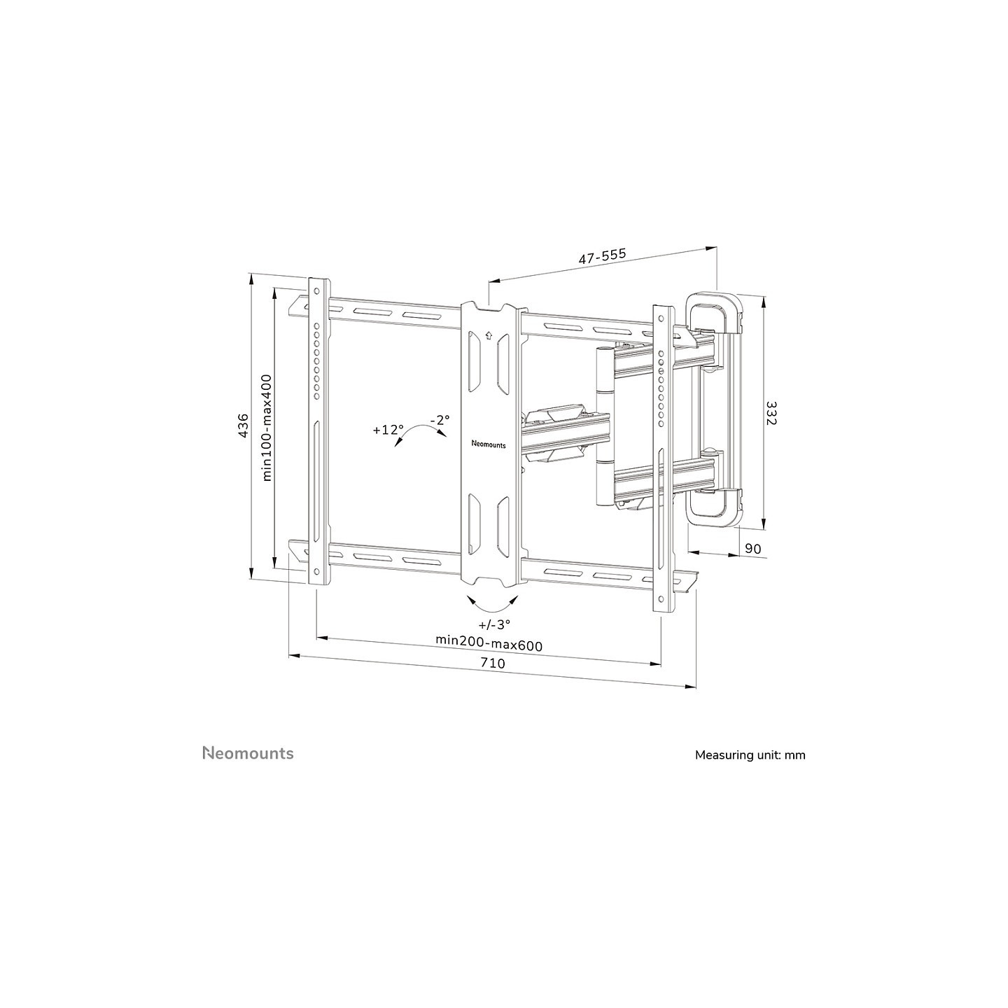 Wandhalterung. voll beweglich. für 40-70' Bildschirme 45KG WL40S-850BL16 Neomounts — Buy in Cyprus with Fast Delivery
