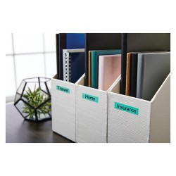 Dymo LabelWriter - D1 Etiketten Selbstklebend - 12 mm x 7 m - Schwarz auf Grün - (S0720590)