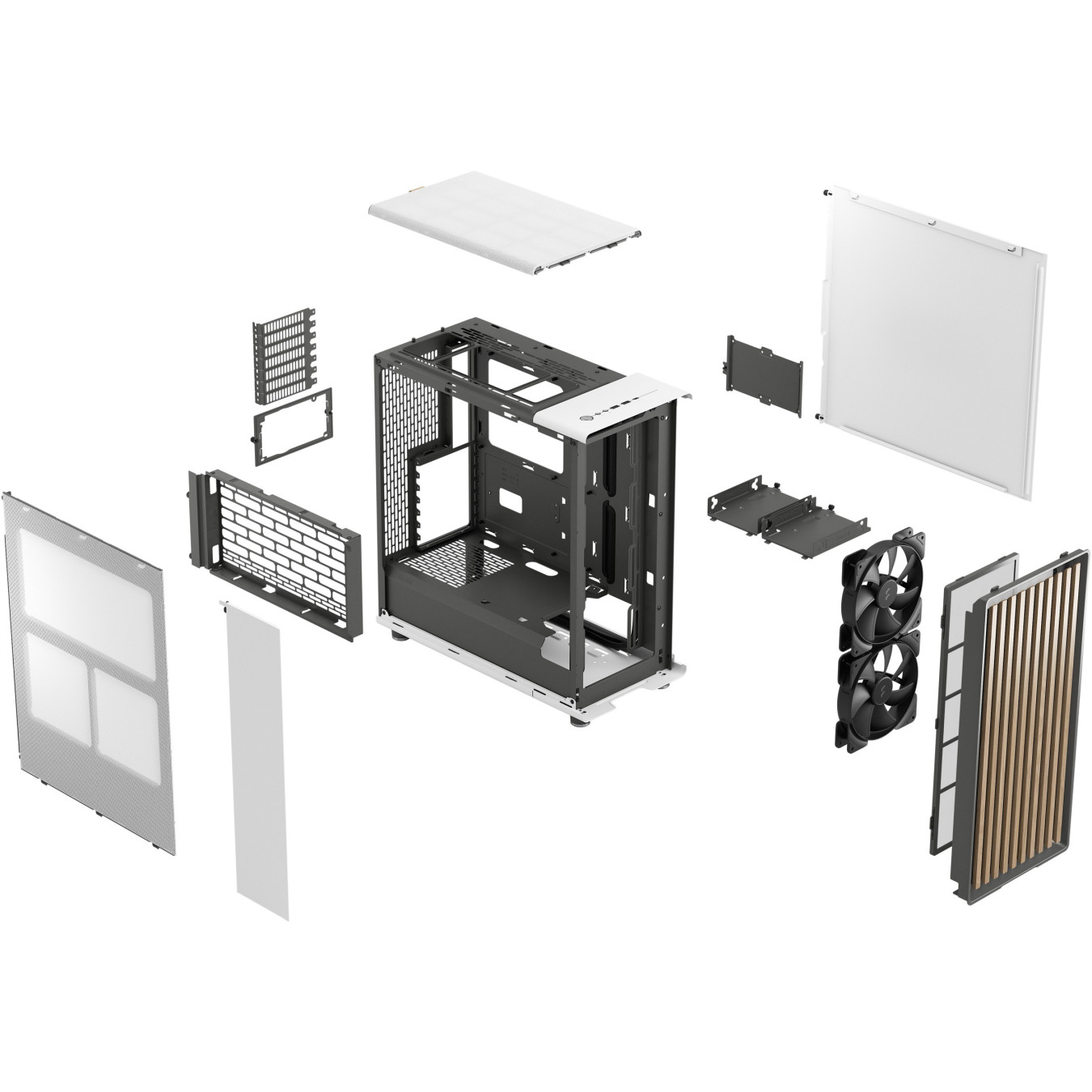 Fractal Design North Chalk White Mid-Tower PC Case – Mesh, 355mm GPU | Armenius Store