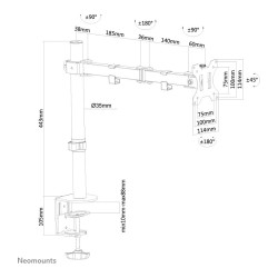 Neomounts FPMA-D550BLACK Tischhalterung für Flachbildschirme bis 32' - Schwarz — Buy in Cyprus with Fast Delivery
