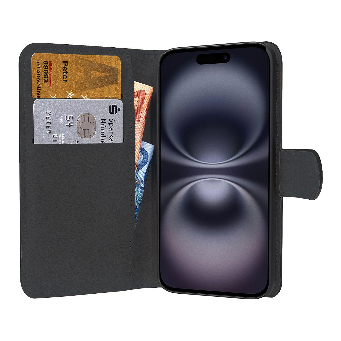 PEDEA Book Cover Classic fr Apple iPhone 16 black — Buy in Cyprus with Fast Delivery
