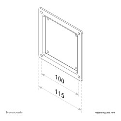 Vesa-Adapterplatte Sie vergrößert VESA 75x75 zu VESA 100x100 mm 25KG FPMA-VESA100 Neomounts