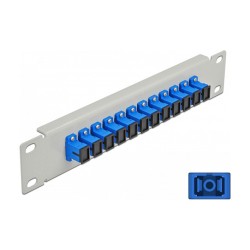 Delock 10? LWL Patchpanel 12 Port SC Simplex blau 1 HE grau — Buy in Cyprus with Fast Delivery