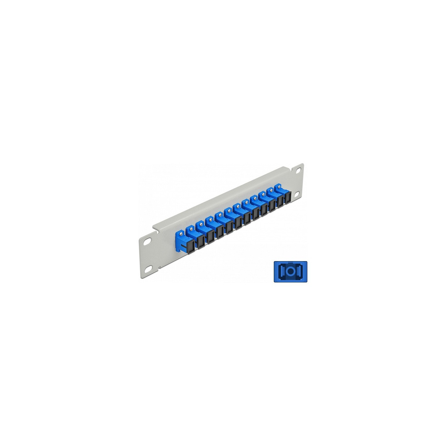 Delock 10? LWL Patchpanel 12 Port SC Simplex blau 1 HE grau — Buy in Cyprus with Fast Delivery