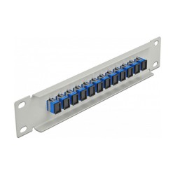 Delock 10? LWL Patchpanel 12 Port SC Simplex blau 1 HE grau — Buy in Cyprus with Fast Delivery