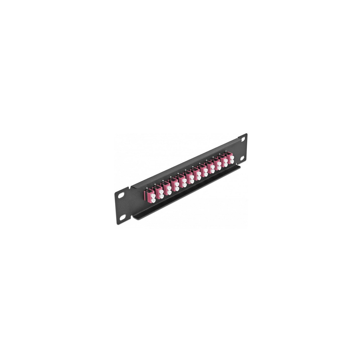 Delock 10? LWL Patchpanel 12 Port LC Duplex violett 1 HE schwarz — Buy in Cyprus with Fast Delivery