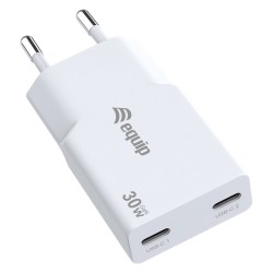 Equip Ladegerät 2Port USB-C PD3.0 USB-A GaN Slim 30W weiß — Buy in Cyprus with Fast Delivery
