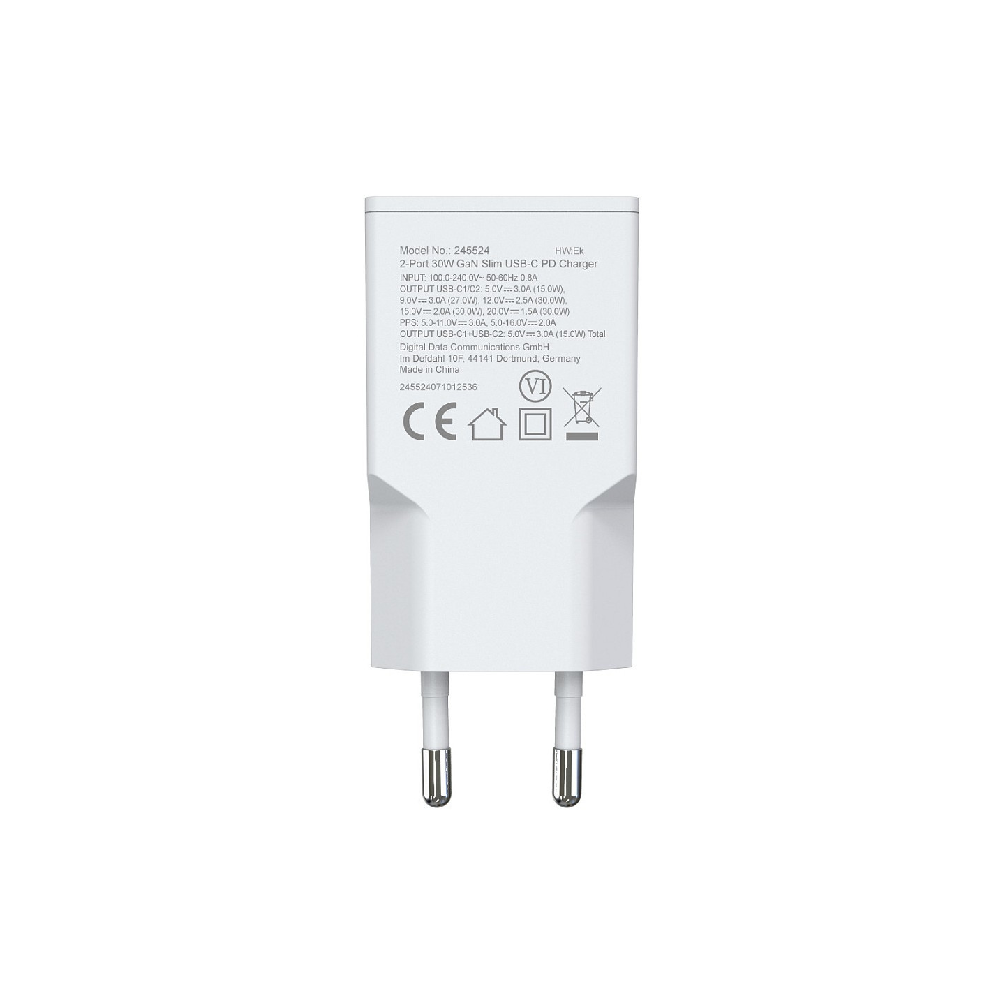Equip Ladegerät 2Port USB-C PD3.0 USB-A GaN Slim 30W weiß — Buy in Cyprus with Fast Delivery