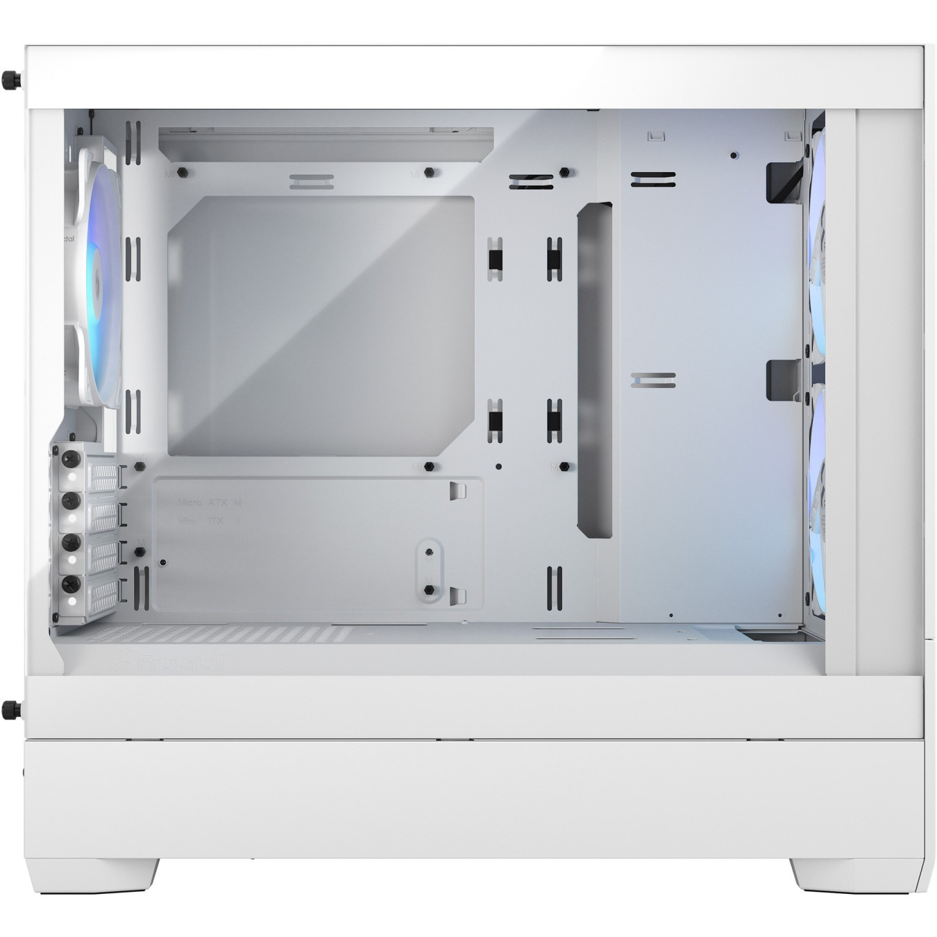 Fractal Design Pop Mini Air RGB TG - White - Mini-ITX/Micro-ATX Mini Tower, Tempered Glass & RGB