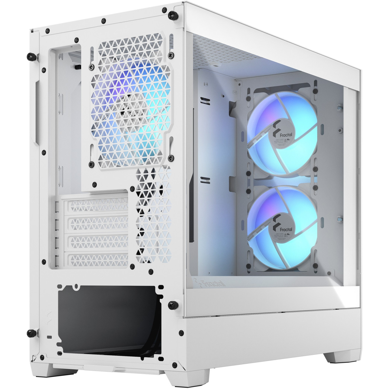 Fractal Design Pop Mini Air RGB TG - White - Mini-ITX/Micro-ATX Mini Tower, Tempered Glass & RGB