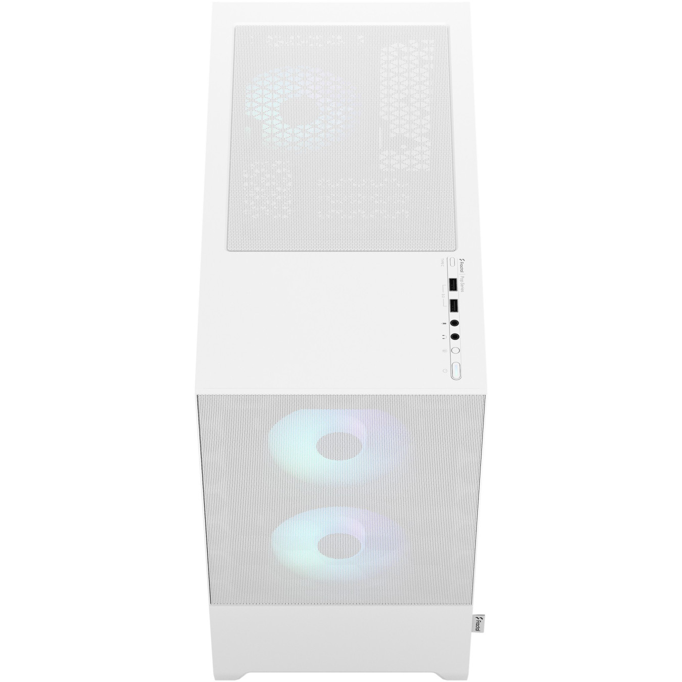 Fractal Design Pop Mini Air RGB TG - White - Mini-ITX/Micro-ATX Mini Tower, Tempered Glass & RGB