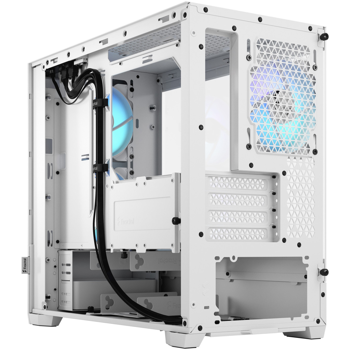 Fractal Design Pop Mini Air RGB TG - White - Mini-ITX/Micro-ATX Mini Tower, Tempered Glass & RGB