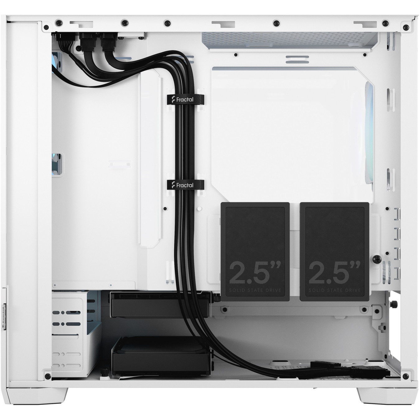 Fractal Design Pop Mini Air RGB TG - White - Mini-ITX/Micro-ATX Mini Tower, Tempered Glass & RGB
