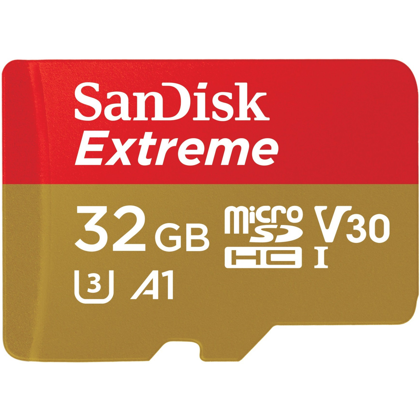 SanDisk Extreme microSDHC Card - 32GB - UHS-I (U3, V30), Class 10, 100MB/s Read & 60MB/s Write - Red/White/Yellow
