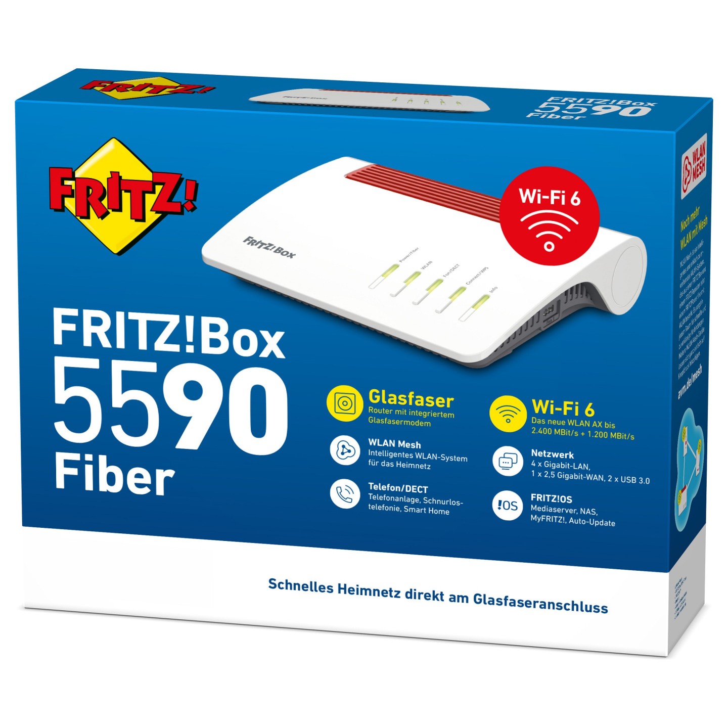 AVM Fritz! Box 5590 Fiber WLAN Router - Router - Wifi-6 — Buy in Cyprus with Fast Delivery