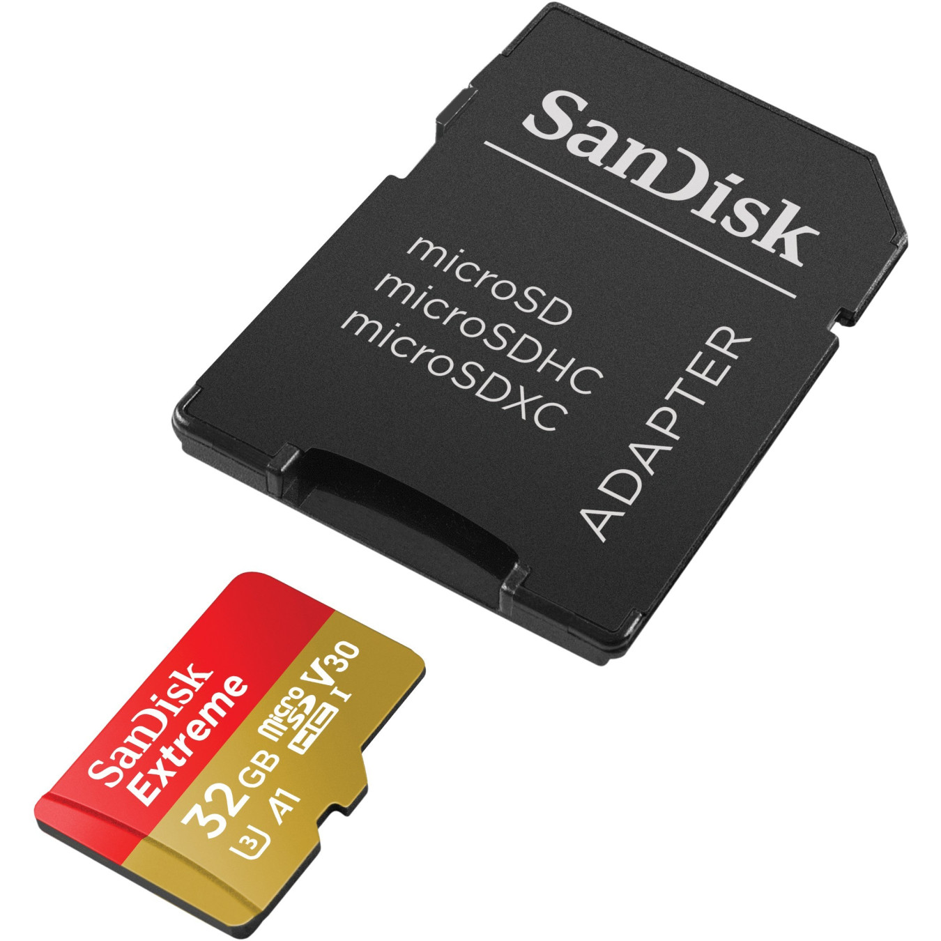 SanDisk Extreme microSDHC Card - 32GB - UHS-I (U3, V30), Class 10, 100MB/s Read & 60MB/s Write - Red/White/Yellow
