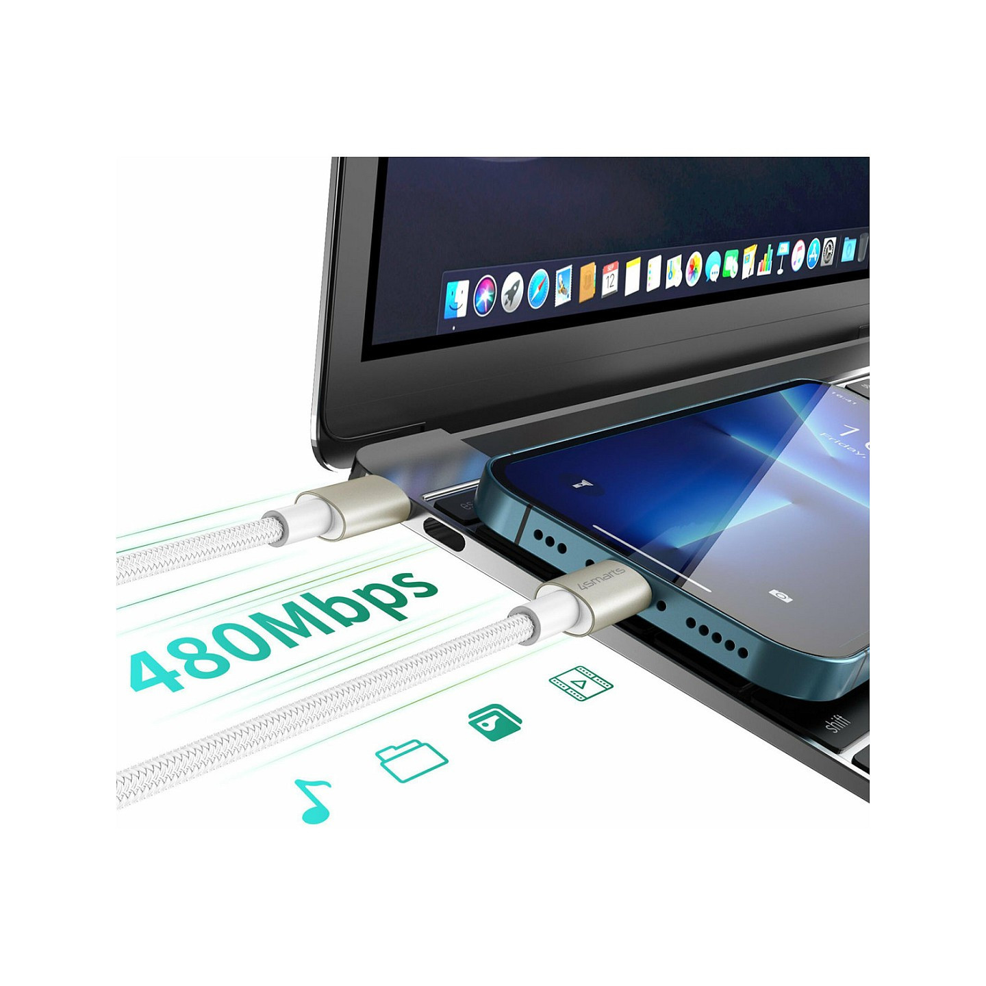 4smarts USB-C auf USB-C Kabel PremiumCord 60W 3erSet wei silb — Buy in Cyprus with Fast Delivery