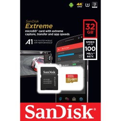 Buy SanDisk Extreme microSDHC Card - 32GB - UHS-I (U3, V30), Class 10, 100MB/s R... in Cyprus, Nicosia, Limassol, Larnaka, Pafos