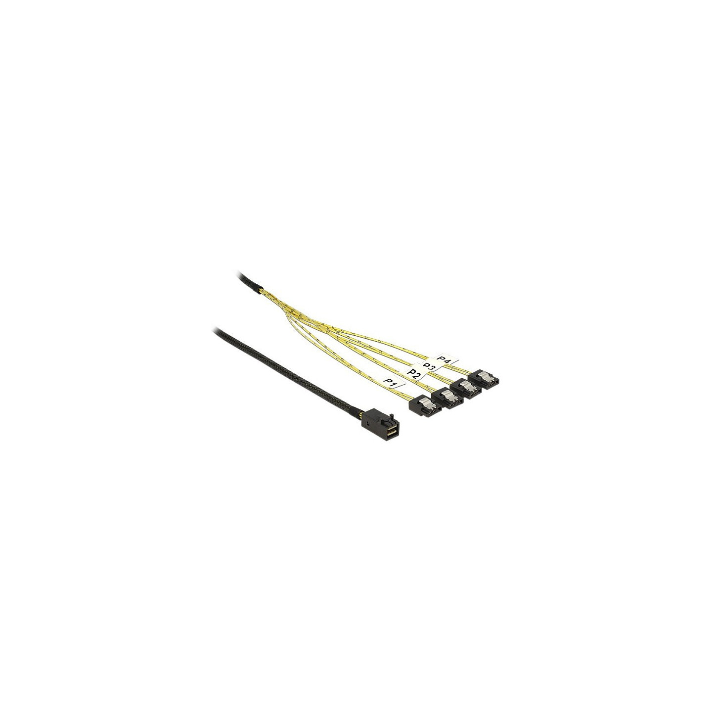 DeLock Mini SAS HD SFF-8643 to 4 x SATA 7 Pin 1 m — Buy in Cyprus with Fast Delivery
