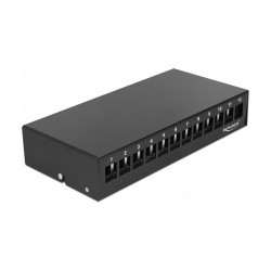 Delock Keystone Patchpanel 12 Port schwarz — Buy in Cyprus with Fast Delivery