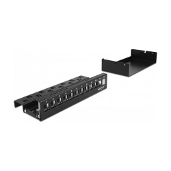 Delock Keystone Patchpanel 12 Port schwarz — Buy in Cyprus with Fast Delivery