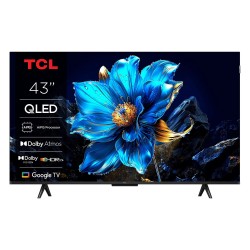 108cm 43' (3840x2160) TCL 43T69C 16:9 LED 60Hz 3x HDMI 1x USB LAN WLAN Google TV Dolby Audio HDR10 Black