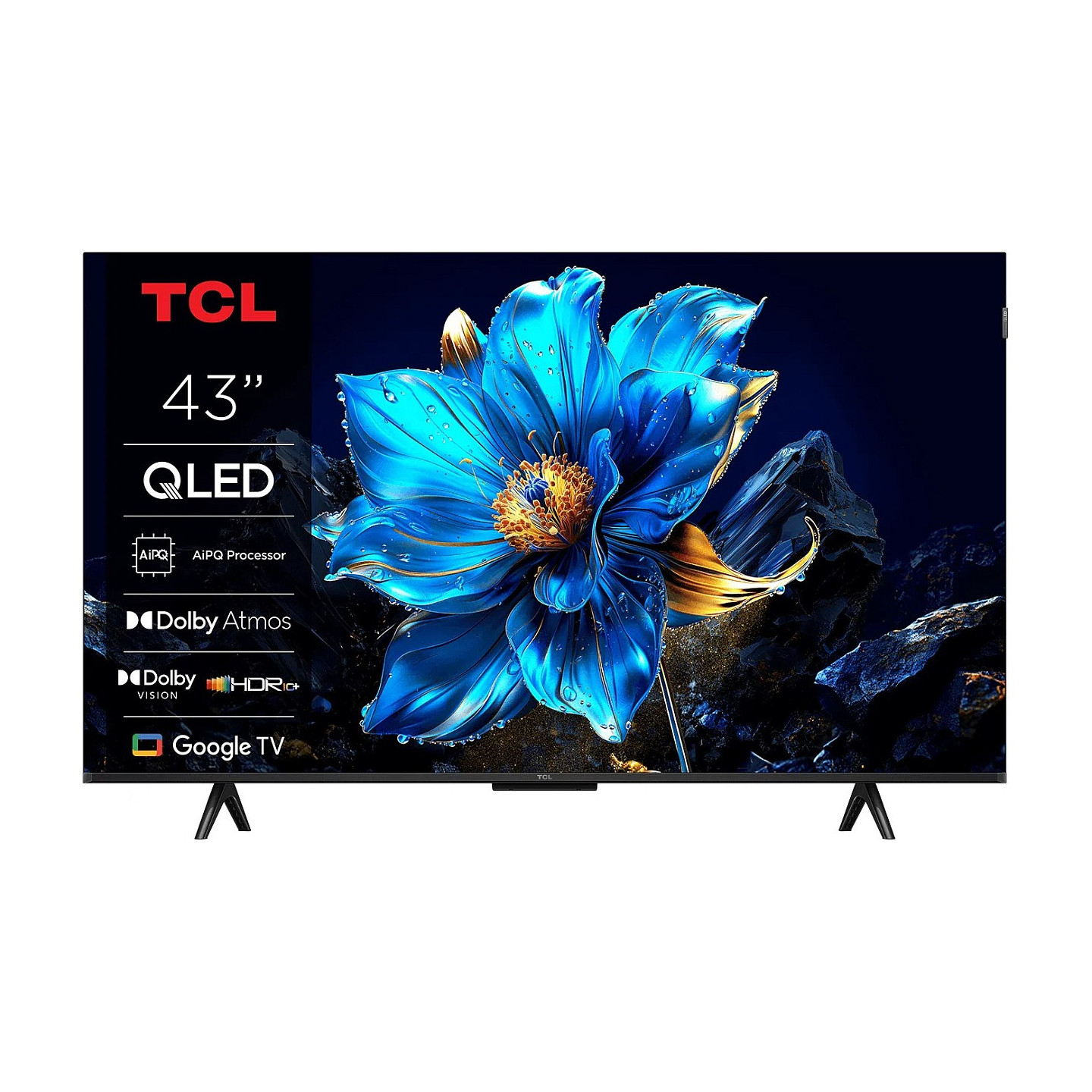 108cm 43' (3840x2160) TCL 43T69C 16:9 LED 60Hz 3x HDMI 1x USB LAN WLAN Google TV Dolby Audio HDR10 Black