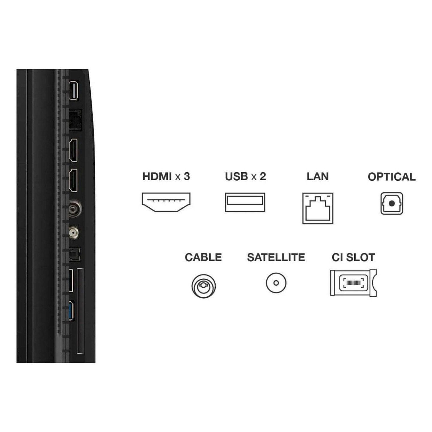 108cm 43' (3840x2160) TCL 43T69C 16:9 LED 60Hz 3x HDMI 1x USB LAN WLAN Google TV Dolby Audio HDR10 Black