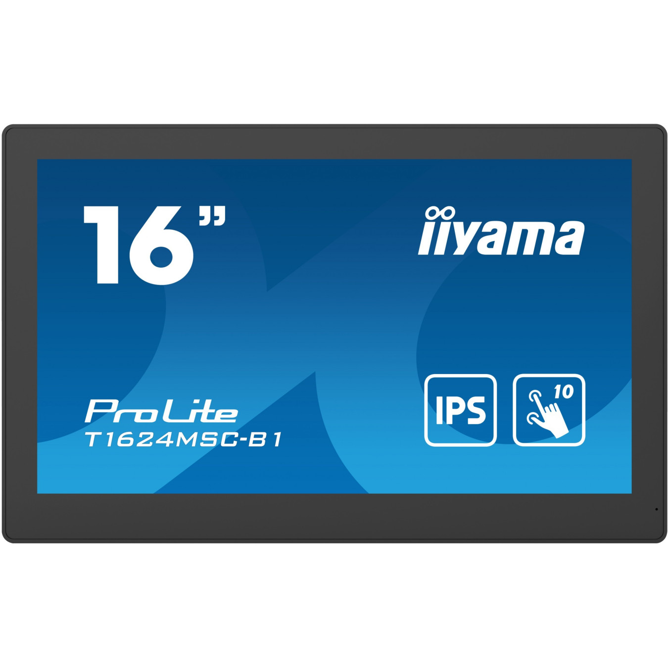 iiyama T1624MSC-B1 - 15.6-inch Full HD IPS PCAP 10pt Touchscreen Monitor, HDMI+USB, Black, 24/7