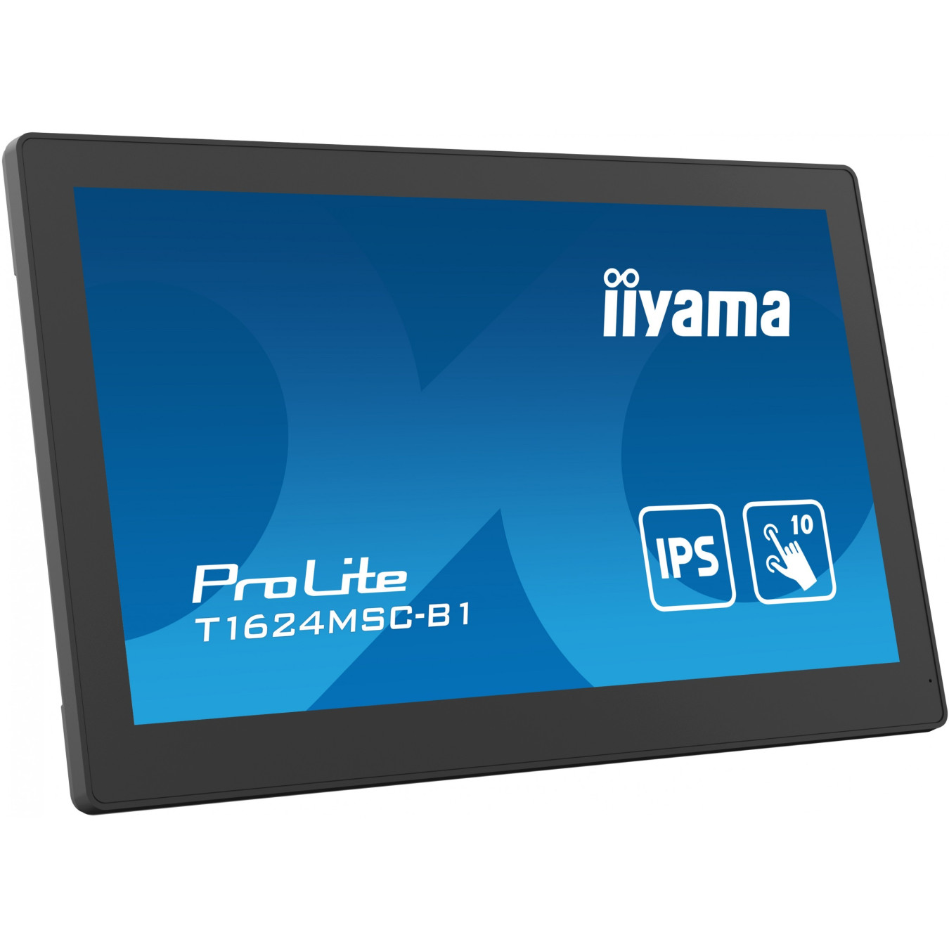 iiyama T1624MSC-B1 - 15.6-inch Full HD IPS PCAP 10pt Touchscreen Monitor, HDMI+USB, Black, 24/7