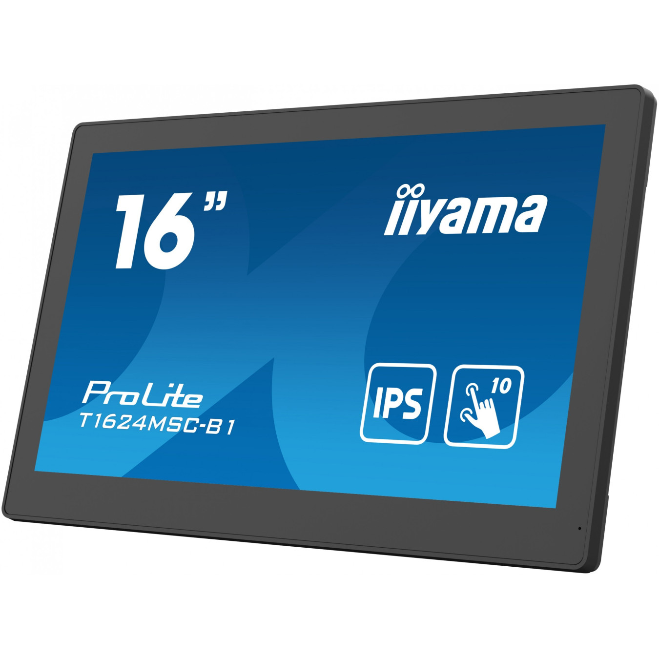 iiyama T1624MSC-B1 - 15.6-inch Full HD IPS PCAP 10pt Touchscreen Monitor, HDMI+USB, Black, 24/7
