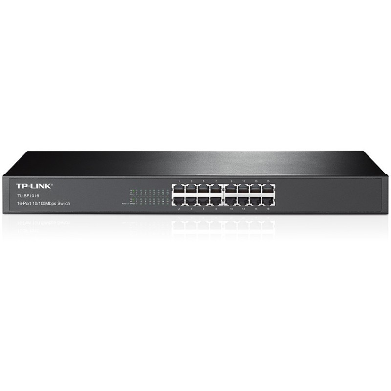 Buy TP-Link TL-SF1016 - 16-Port 10/100Mbps Unmanaged Rackmount Switch, 1U, Black in Cyprus, Nicosia, Limassol, Larnaka, Pafos