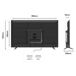 109.2cm 43' (3840x2160) JAPANNEXT JN-IPS430UHD60F 16:9 IPS 60Hz HDMI USB WLAN Speaker Black — Buy in Cyprus with Fast Delivery