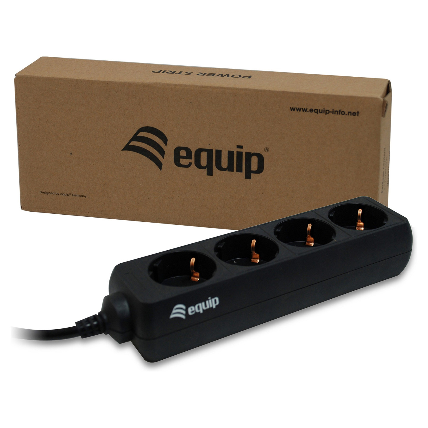 333281 4AC-Ausgänge 1.1m Schwarz Verlängerungskabel — Buy in Cyprus with Fast Delivery