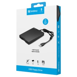 Sandberg USB Floppy Mini Reader 133-50 USB 2.0 External (Boxed) — Buy in Cyprus with Fast Delivery