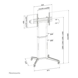 Neomounts Bodenständer für 37-70' Bildschirme 50KG FL50-540BL1 Schwarz — Buy in Cyprus with Fast Delivery