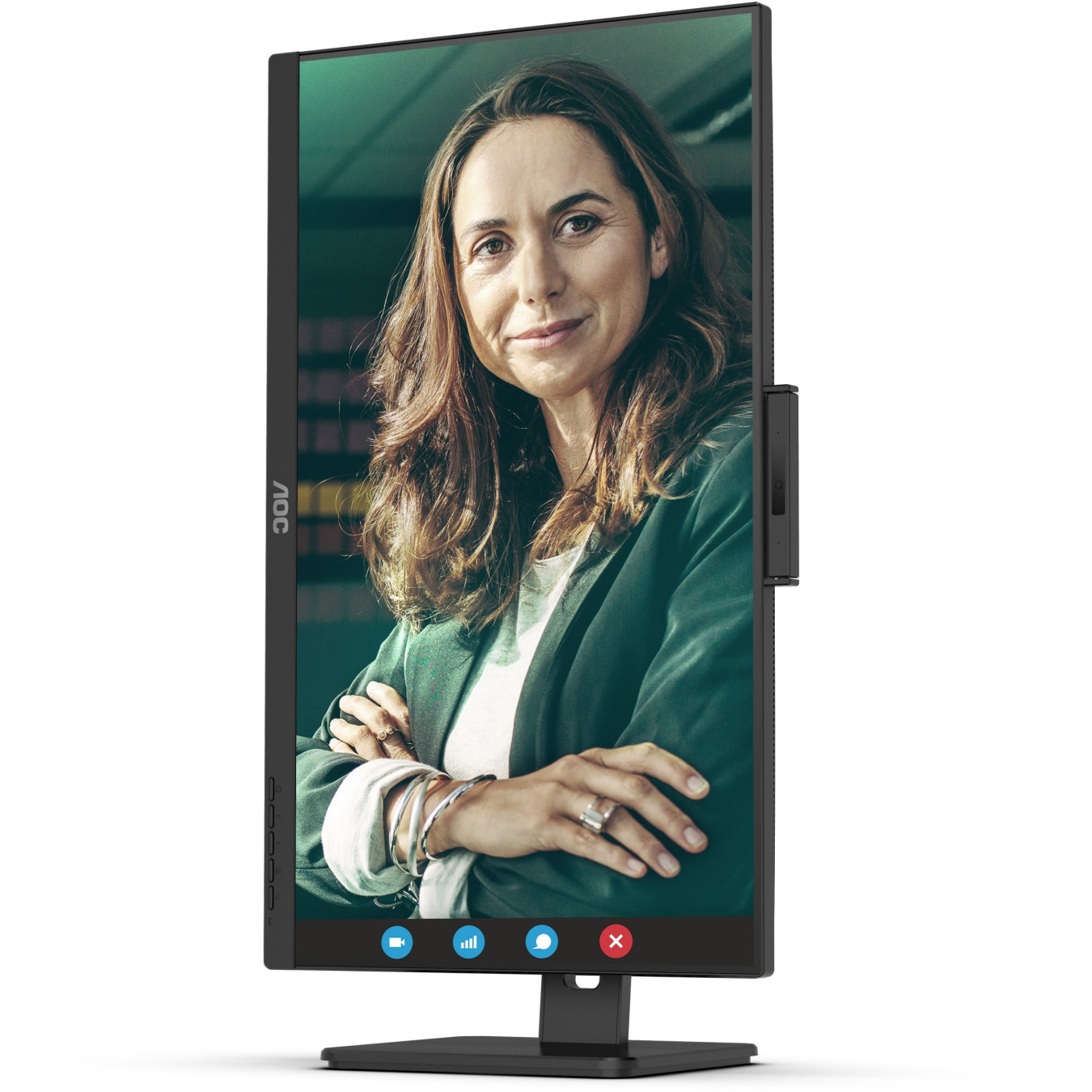 AOC Q27P3QW - 27-inch QHD IPS Monitor - 2560x1440, 75Hz, 4ms, USB 3.2 Hub, Height-Adjustable, Black