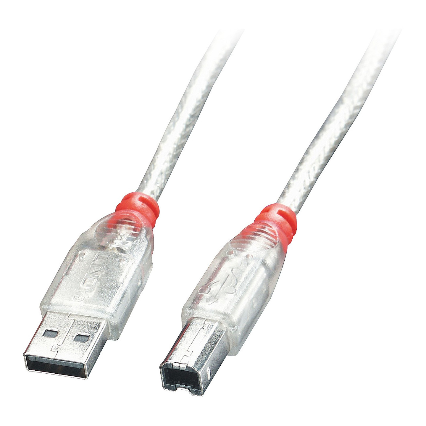 LINDY USB 2.0 Kabel Typ A B transparent M M 5m — Buy in Cyprus with Fast Delivery