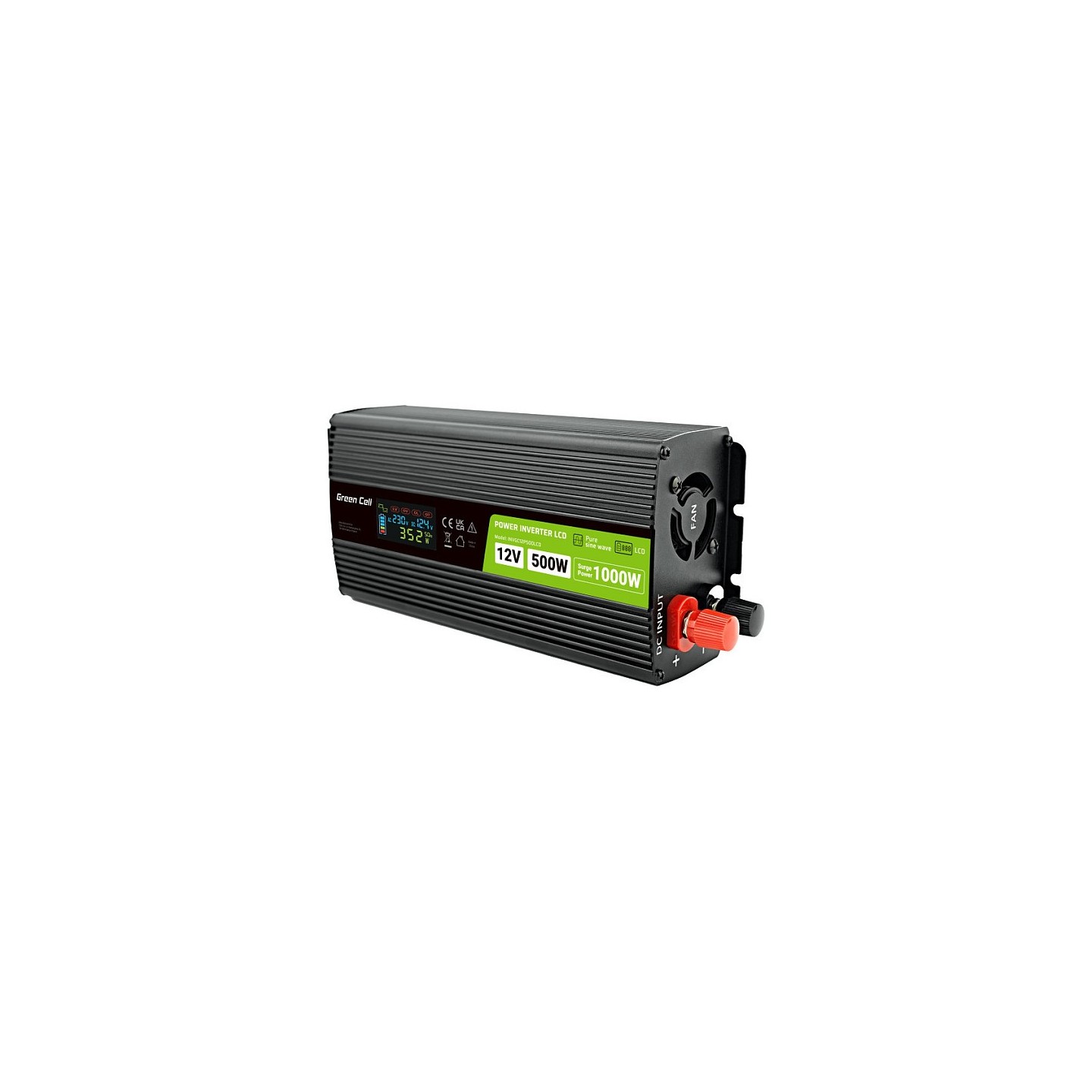 Green Cell KFZ Spannungswandler Power Inverter 12V to 230V 500W 1000W Display — Buy in Cyprus with Fast Delivery