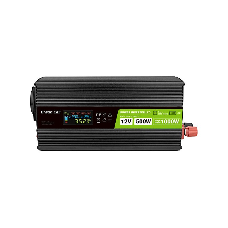 Green Cell KFZ Spannungswandler Power Inverter 12V to 230V 500W 1000W Display — Buy in Cyprus with Fast Delivery