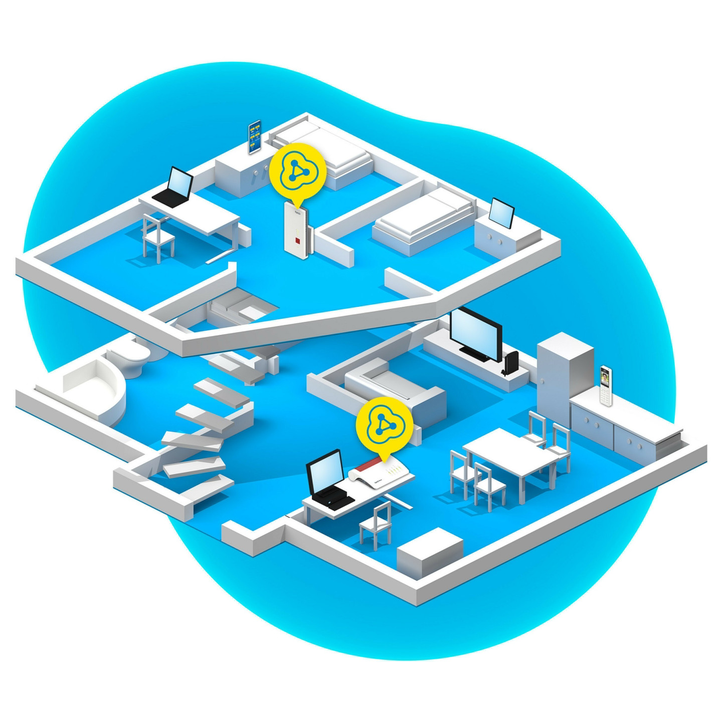 AVM FRITZ!Repeater 2400 - Repeater - WLAN — Buy in Cyprus with Fast Delivery