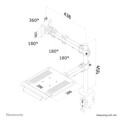 Tischhalterung für Notebooks und Flachbildschirme bis 27' (69 cm) 10KG FPMA-D960NOTEBOOK Neomounts