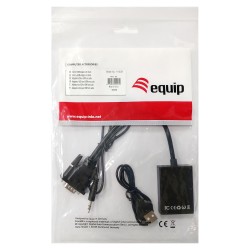 Equip VGA auf HDMI Adapter. mit Audio. schwarz. 15cm — Buy in Cyprus with Fast Delivery