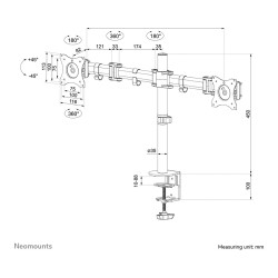 Neomounts Tischhalterung für 2 LCD-Display (10'-27') vollbeweglich - Schwarz — Buy in Cyprus with Fast Delivery